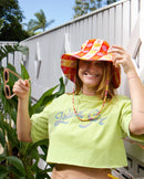 Island Girl Crop T Shirt Lime