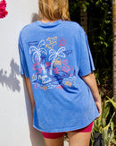 Maggie Island T Shirt Blue Acid Wash