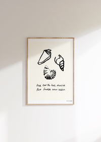 Earth Music Shells Art Print