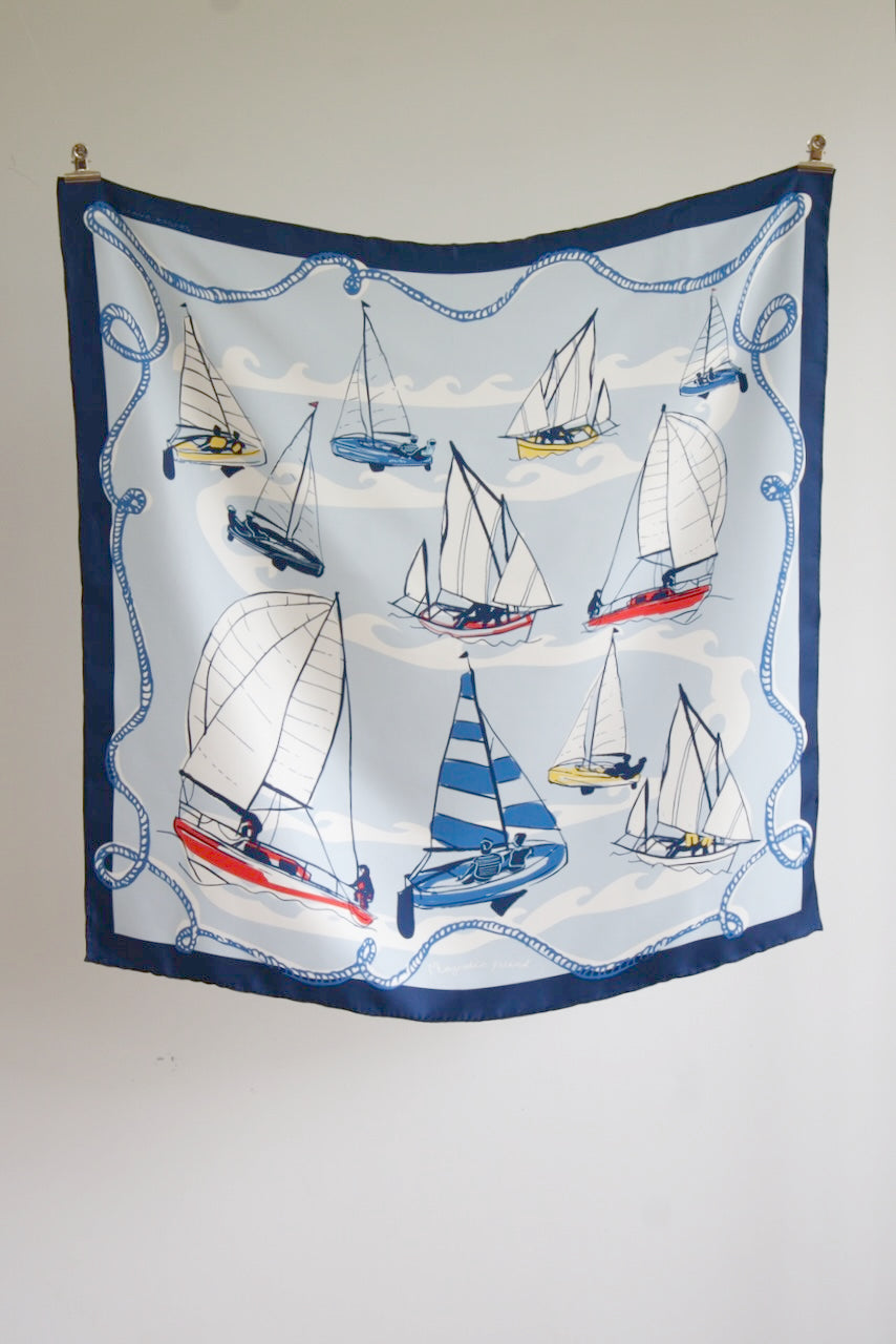 Sailing Boat Silk Scarf