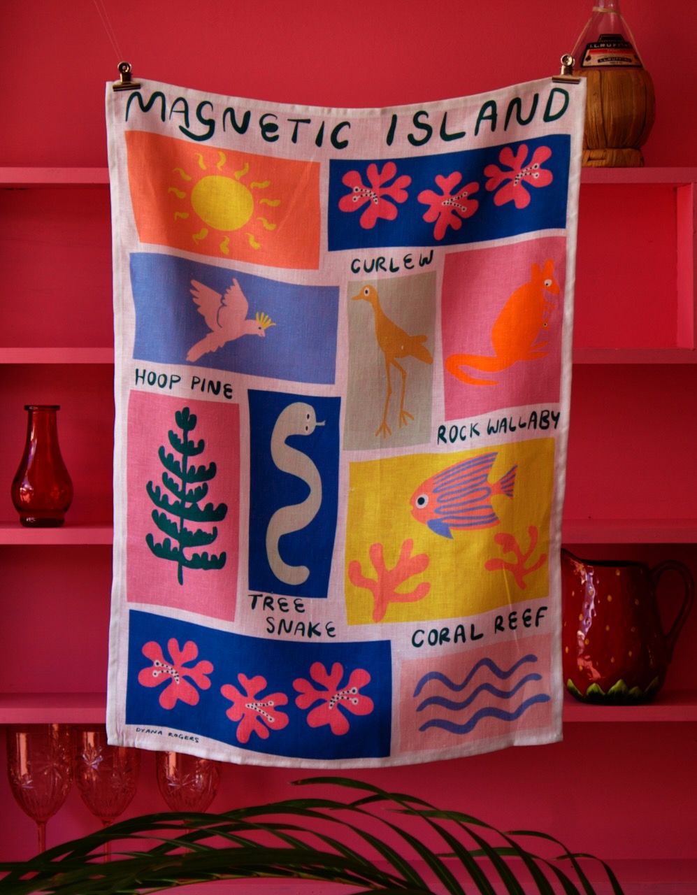 Magnetic Island Icons Tea Towel