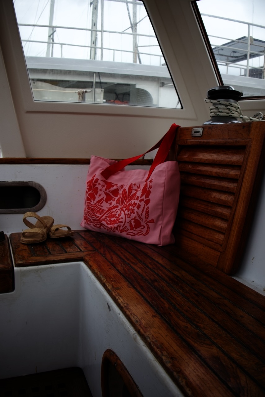 Pink Paradise Screen Printed Canvas Tote Bag