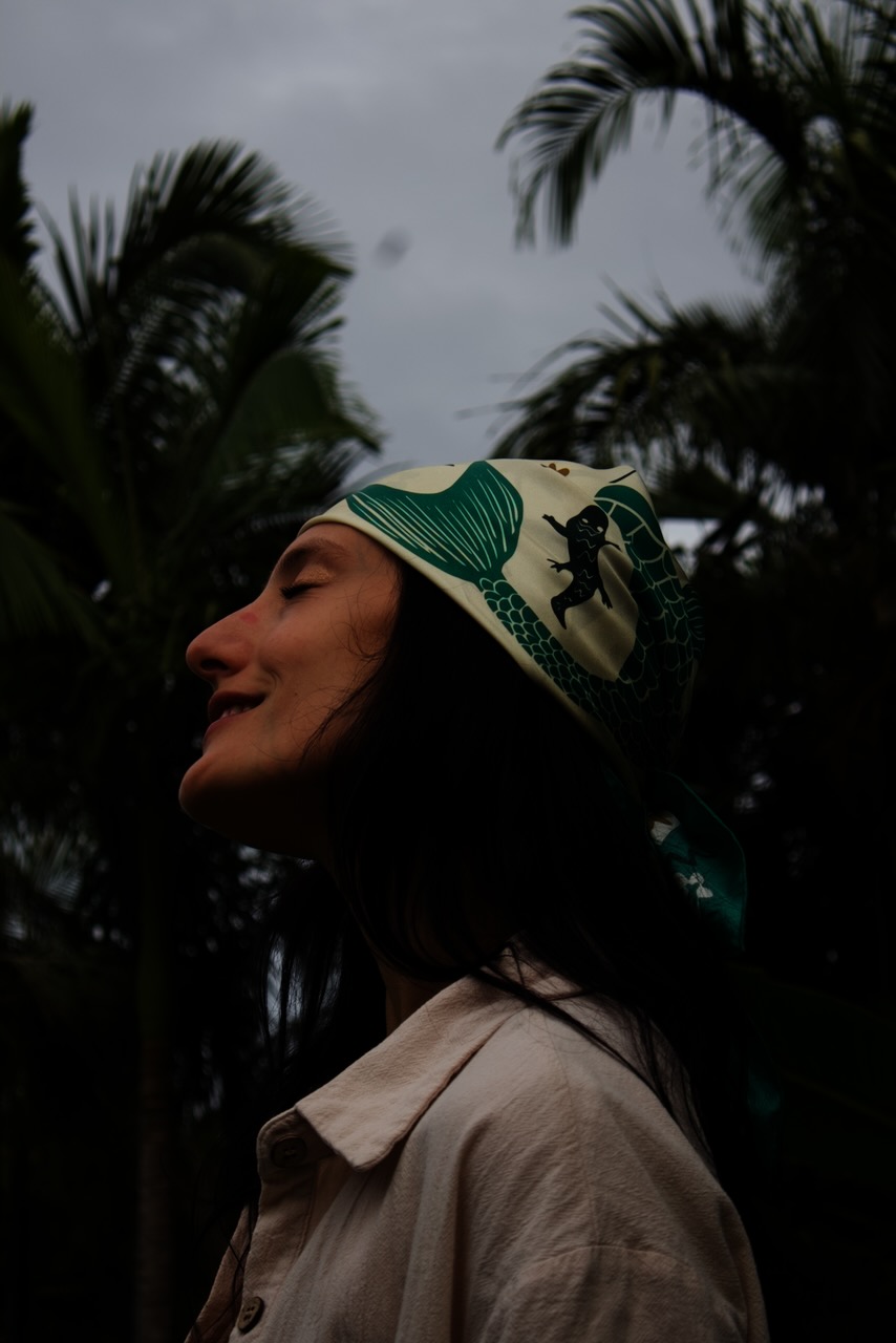 Green Mermaid Silk Scarf