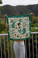 Green Mermaid Silk Scarf