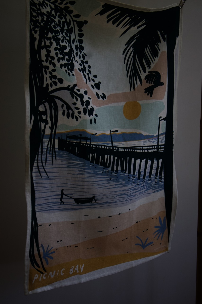 Picnic Bay Jetty Tea Towel
