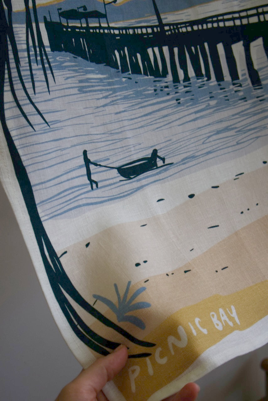 Picnic Bay Jetty Tea Towel