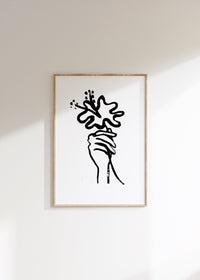 Minimalist Hibiscus Art Print