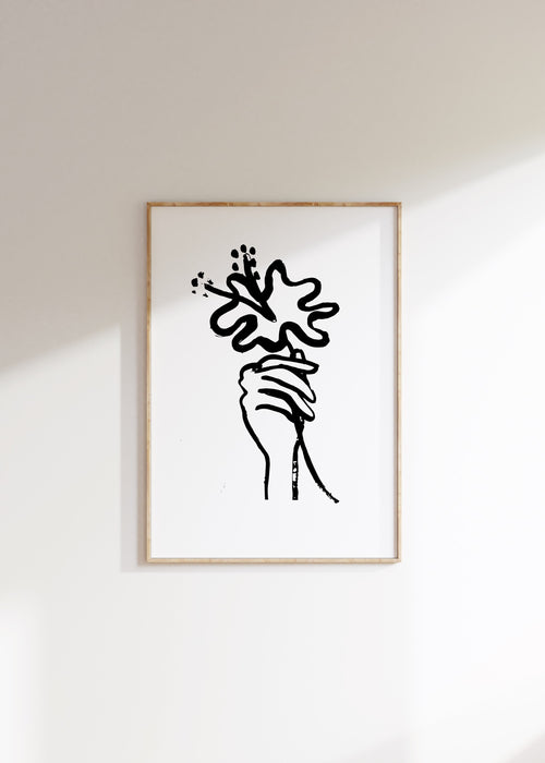 Minimalist Hibiscus Art Print