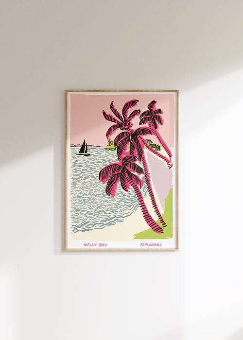 Nelly Bay Pink Art Print