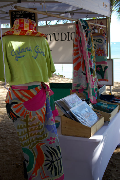 Island Girl Crop T Shirt Lime